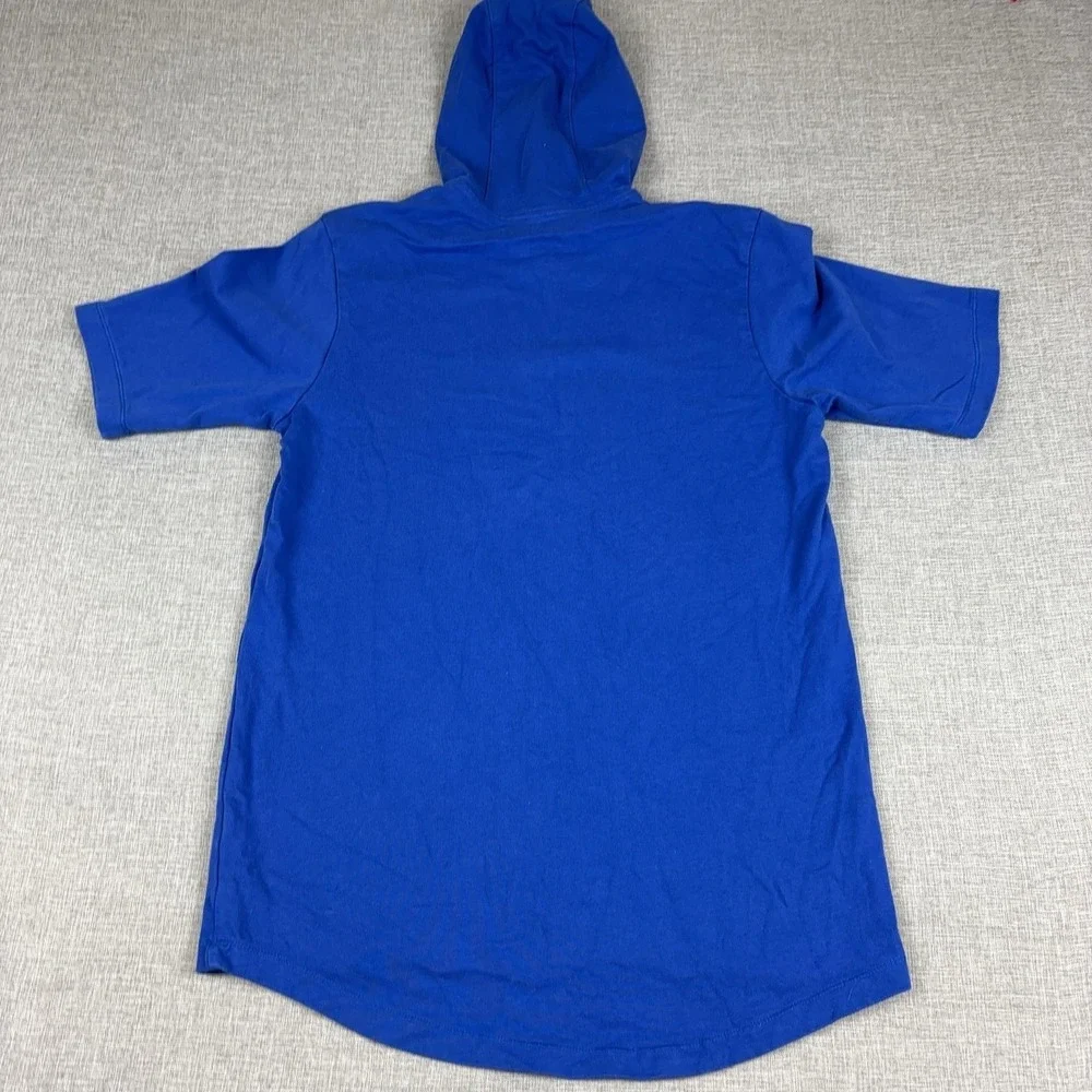 Nike Shirt Mens Medium Blue Short Sleeve Hooded The Nike Player Tee AJ6714-493